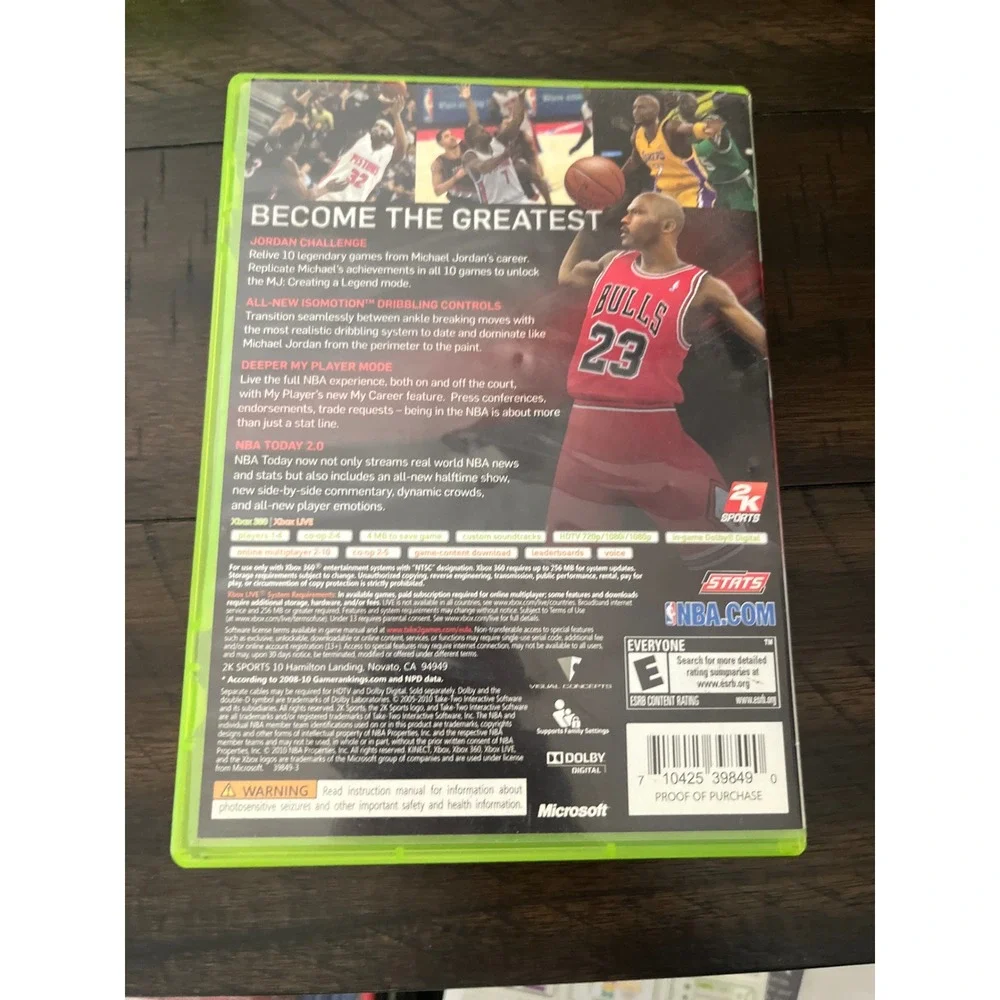 NBA 2K11 Xbox 360 Michael Jordan Chicago Bulls 2K Sports Video Game CIB